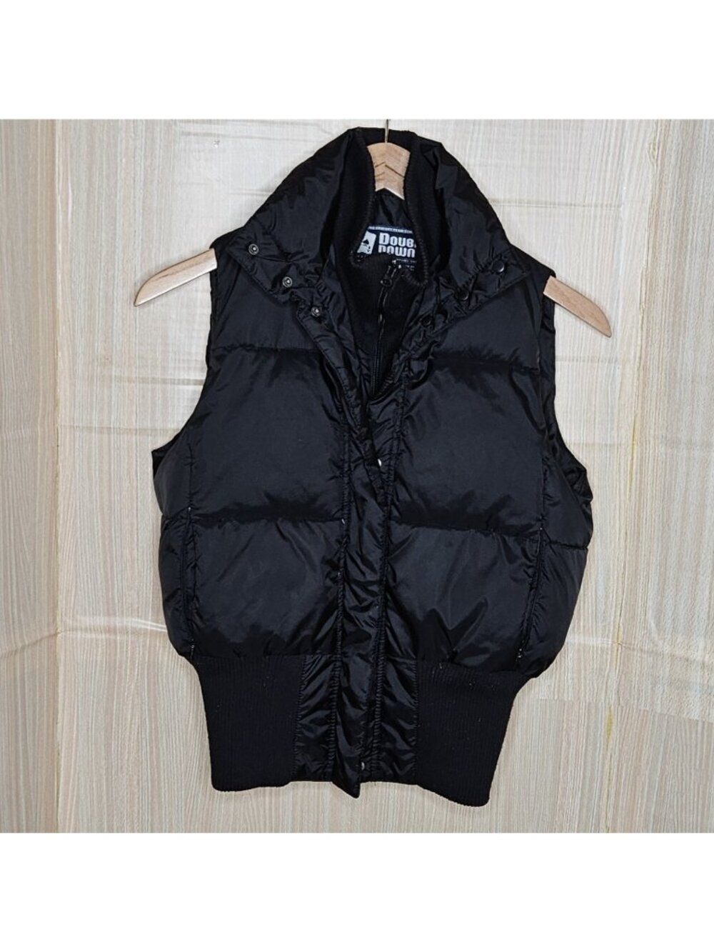 Steve & Barry's Double Down Black Heavyweight Puffer Vest Medium